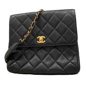 Chanel Matelassé Chain Shoulder Bag, Lambskin, Black, Women's